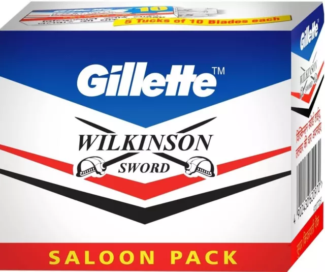 Gillette 100 X Wilkinson Sword Double Edge Safety Razor Blades