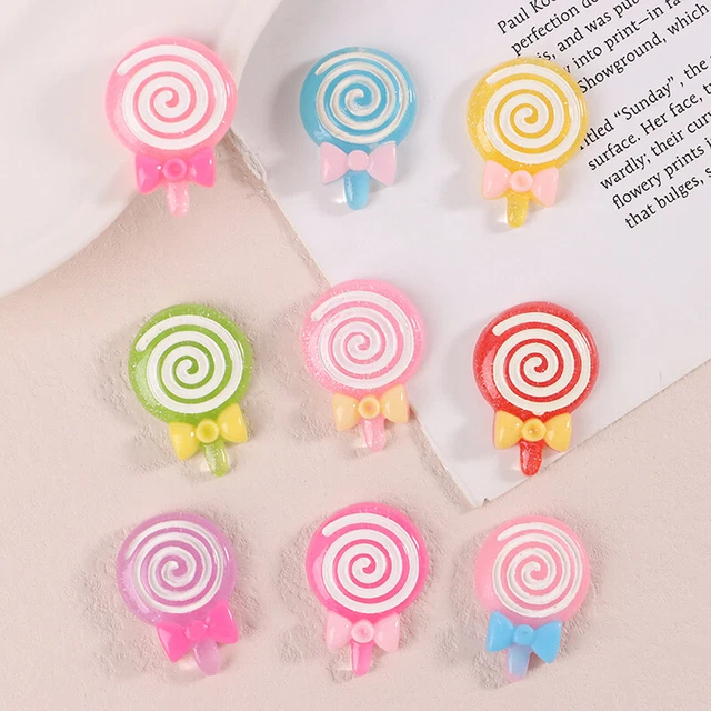10pcs Harz Candy DIY Decoration Crafts Flatback Fit Phone Verzierungen DIY -EN