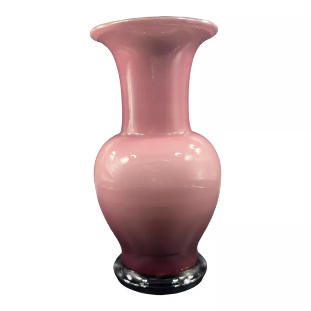 MIKASA For Laslo Art Glass Vase Tall Ombré Purple And Black Glass Vase Japan