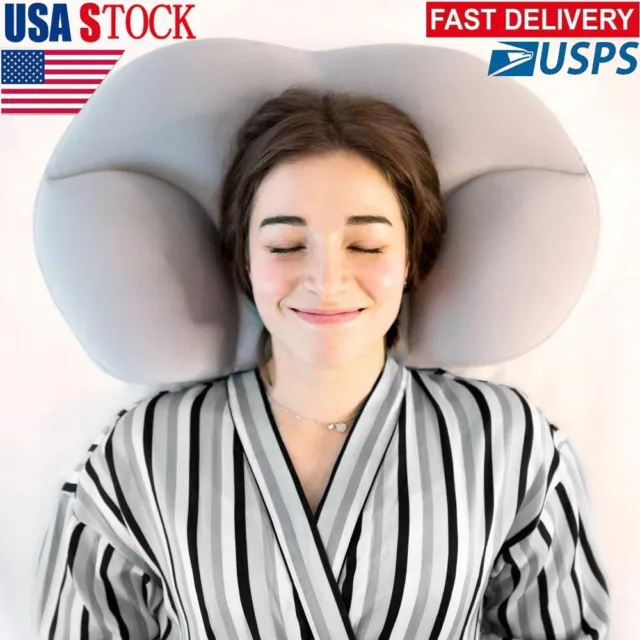 Sleep Well Bed Pillow Soft Breathable 3D Ergonomic Orthopedic Neck Pillow Round