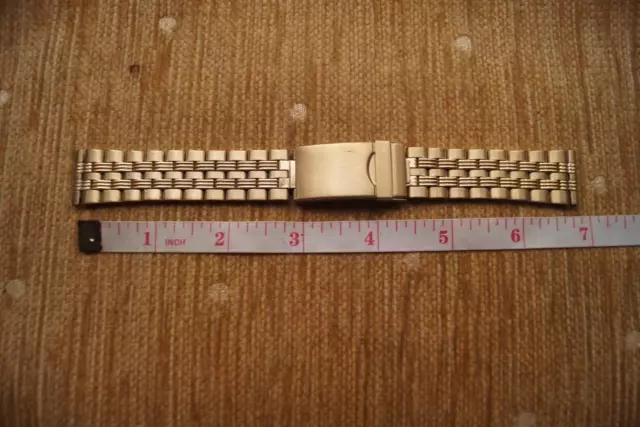 Vintage Nos Gold Tone Condor Stainless Watch Bracelet 20Mm