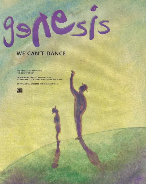 Genesis We Can't Dance Album 1991 Promo Print Ad