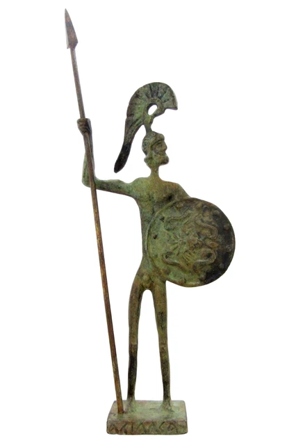 Ancient Greek Bronze Museum Statue Replica of Achilles With Spear & Shield Troy Ancient Greek Bronze Museum Statue Replica of Achilles With Spear & Shield Troy