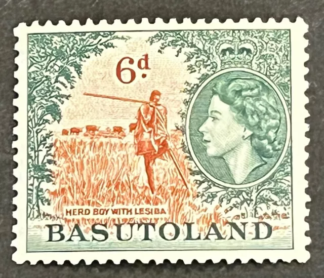 Travelstamps: Basutoland Stamps Scott #51 Sg48 Herd Boy MNH OG