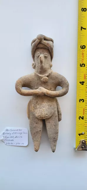 PRE COLUMBIAN Colima Pottery Flat Effigy Figure 250BC to 250AD