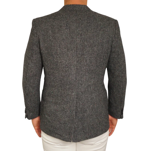 Blazer Homme Harris Tweed Vintage à Carreaux - Laine écossaise, Taille L - Occasion Très Bon état, Style Y2K