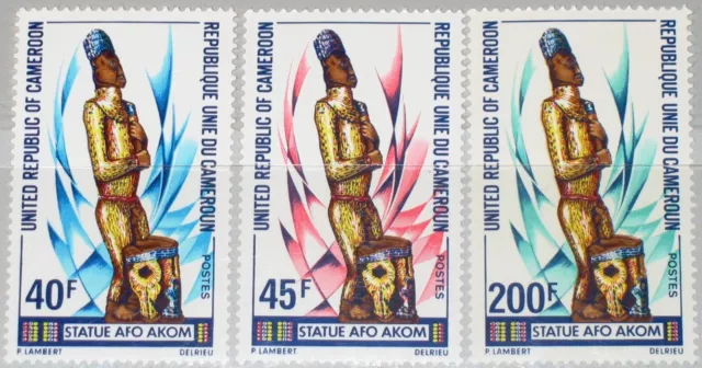 CAMEROUN KAMERUN 1975 799-01 604-06 Afo Akom Statue Religion God Gottstatue MNH