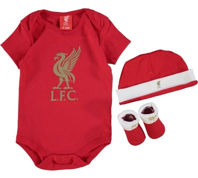 Liverpool Football Club 3 Piece Infant Set 9-12M Bodysuit Socks Hat Set New