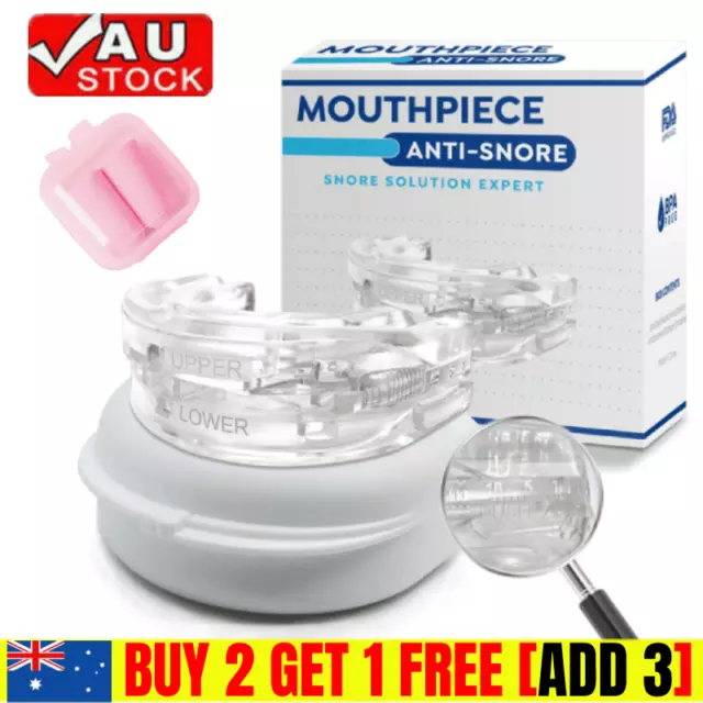 Anti Snore Mouthpiece Mouth Guard Stop Snoring Grinding Sleep Aid Mouthguard  AU