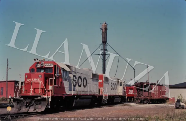 Original Slide SOO LINE GP38s at Superior WI Sept 1991