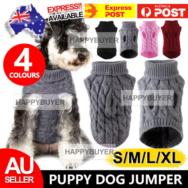 Puppy Dog Jumper Winter Warm Knitted Sweater Dog Clothes Small Pet Coat Thermal