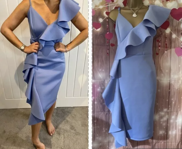 Abbey clancy x lipsy cornflower lace bodycon sale