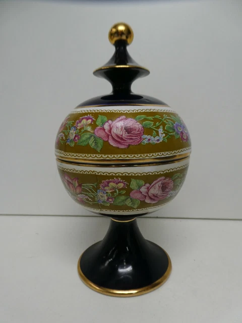 Vintage Italian Pottery Erica Lidded Urn Comport Mid Century Verocchio Florence