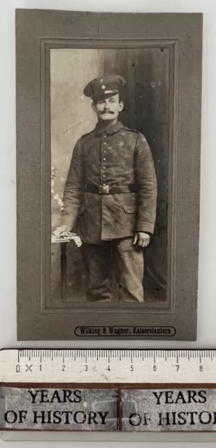 CDV Foto photo Soldat Portrait 1905-18 Atelier Wilking u. Wagner Kaiserslautern