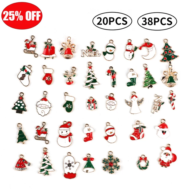 20/38 x Christmas Enamel Charms Pendants Jewellery Earrings Making Bracelets