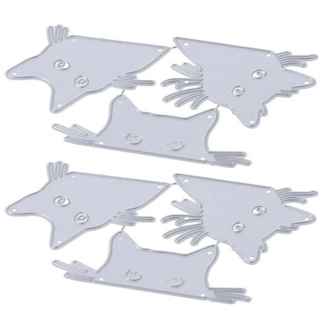 Set Fustelle In Metallo Per Scrapbooking | Forme Di Cani E Gatti, Per Biglietti, Goffratura E Fai Da Te | 5.9x5.6 Cm Circa