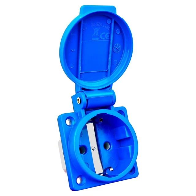 BALS Prise Encastrée 230V 16A IP44 Réceptacle Monté Schuko Prise de Courant