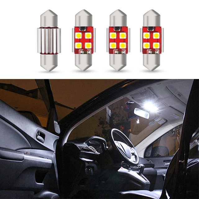 4X 31MM 3175 DE3175 White LED Interior Light Dome Trunk License Plate Bulbs