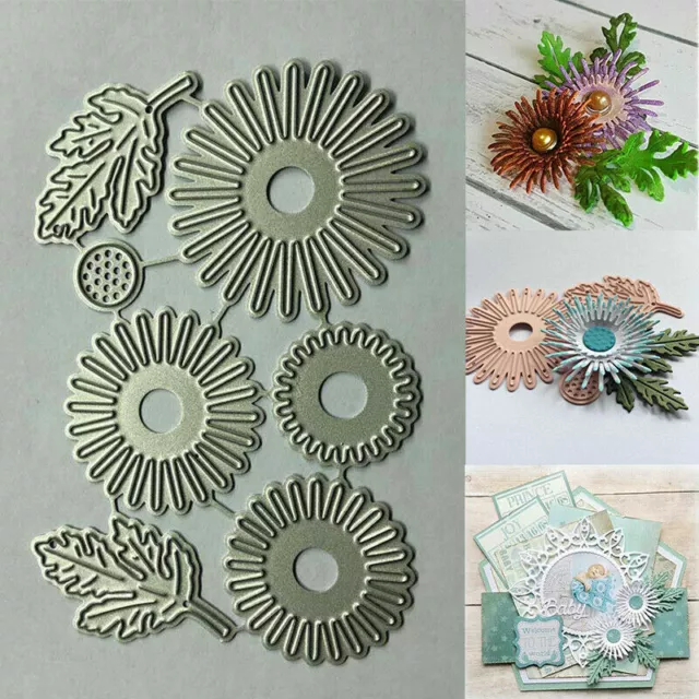 Flowers Metal Cutting Dies Stencil Scrapbooking Embossing Daisy Album Craft Card