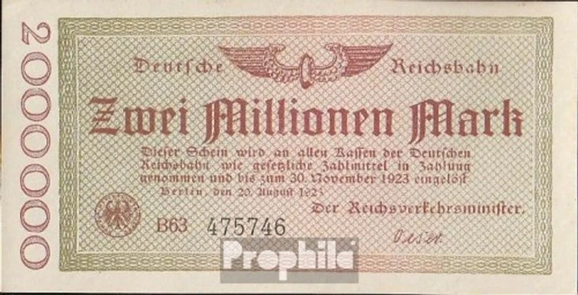 GERMAN EMPIRE PICK-NUMBER: S1012a Inflationsgeld the German Reichsbahn ...
