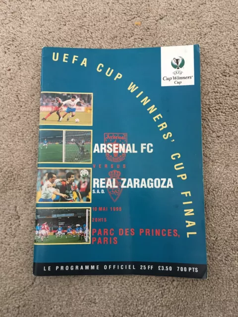 Arsenal v Real Zaragoza European Cup Winners Cup Final 10.05.1995