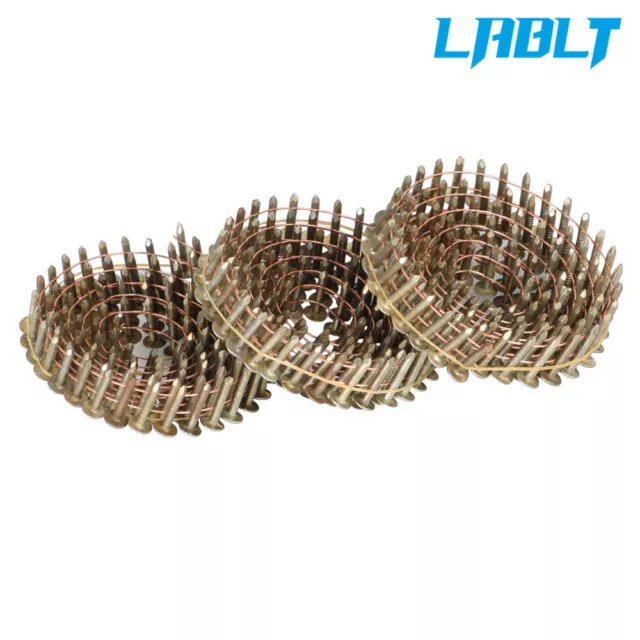 LABLT 7200× 3/4"×0.12" 15 Degree Galvanized Coil Roofing Nail Head Diameter 3/8"