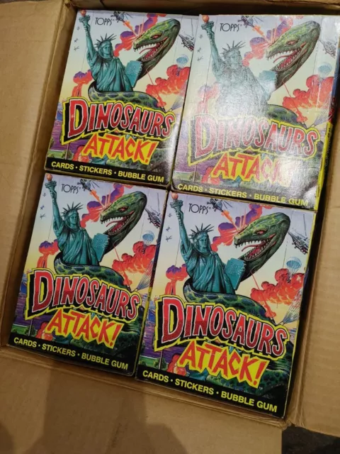 1988 Topps Dinosaurs Attack!  Factory Sealed (48 Packs) Wax Box (FASC)