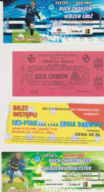 1 X Match-ticket Poland Polska : Ruch Chorzow - Widzew Lodz 2000 / 2001