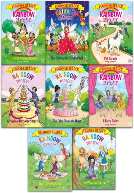 Rainbow Magic Beginner Readers 8 Books Collection Set by Daisy Meadows