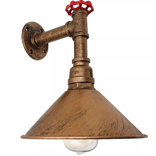 Industrial Wall Pipe Lamp Retro Light Steampunk Vintage Wall Sconce Lights UK
