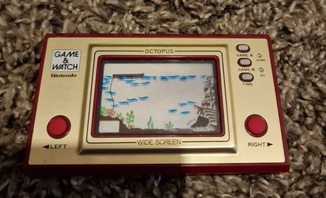 Jeu Electronique Lcd nintendo     game & watch     OCTOPUS   Fonctionnel