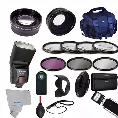 Professional Flash / Lens / Accessory Kit for NIKON D5000 D5100 D5200 D5300 D90