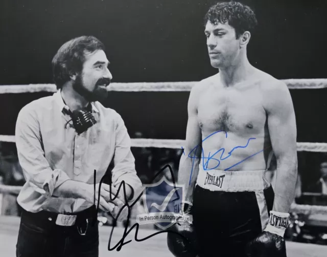 Martin Scorsese Robert De Niro Signed 11x14 Photo AFTAL OnlineCOA