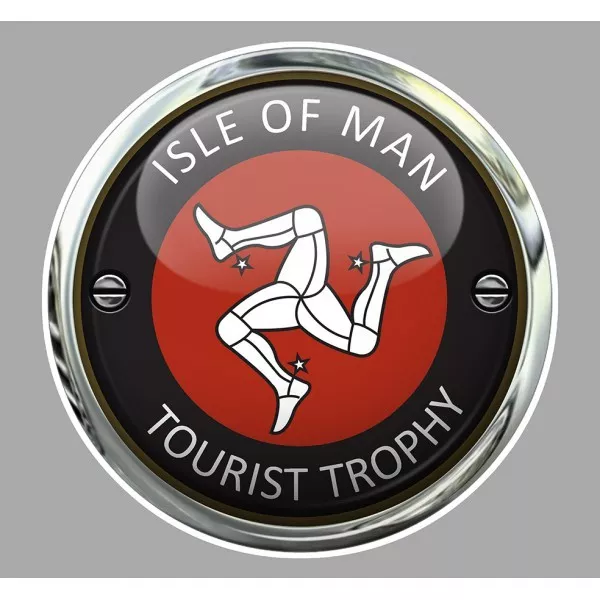 TT Isle of Man  Sticker Trompe l'oeil vinyle laminé