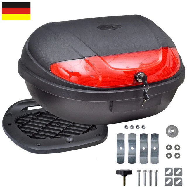 WNANCH Motorrad Topcase 88L - Edelstahl Heckkoffer Wasserdicht Für Bike & Roller