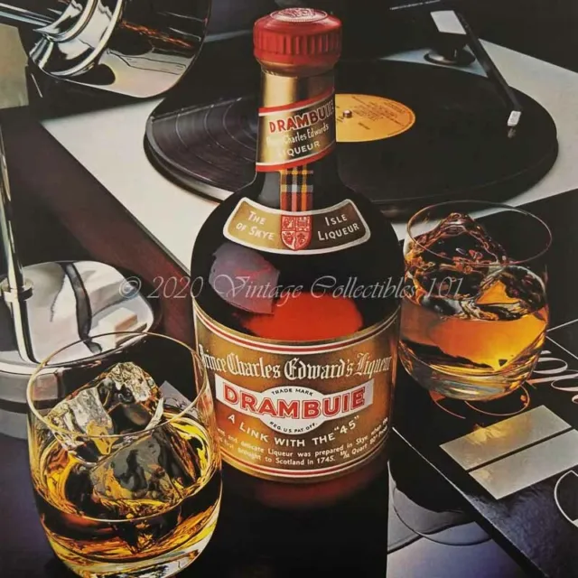 1980 Drambuie Scotch Whisky Liquere Ella Fitzgerald photo art decor print ad