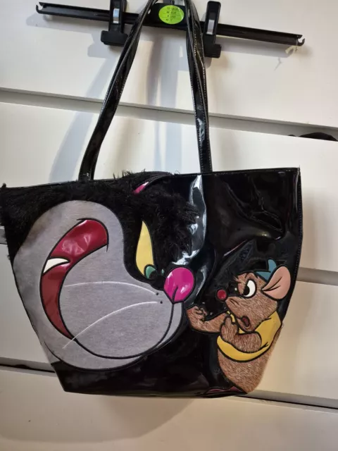 DANIELLE NICOLE DISNEY Cinderella Lucifer And Gus Patent Handbag 20.00 PicClick UK