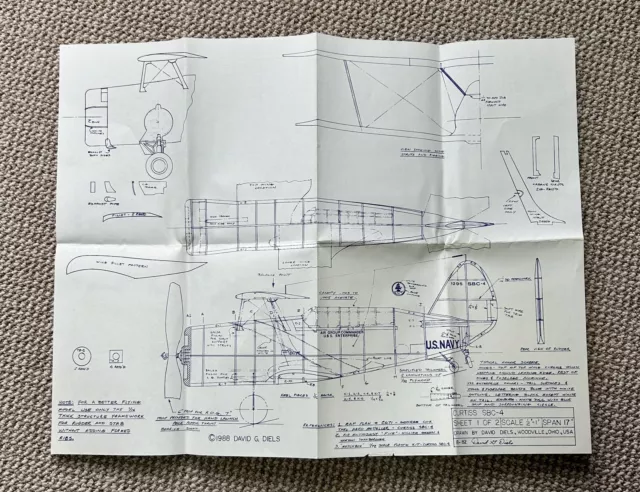 Curtiss SBC-4 doppelseitiger Modellplan & Anleitung von David Diels (57)