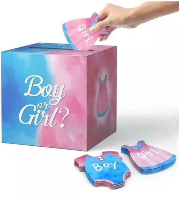 Gender Reveal Party Abstimmungsbox boy or girl Abstimmung Voting Box Spiel