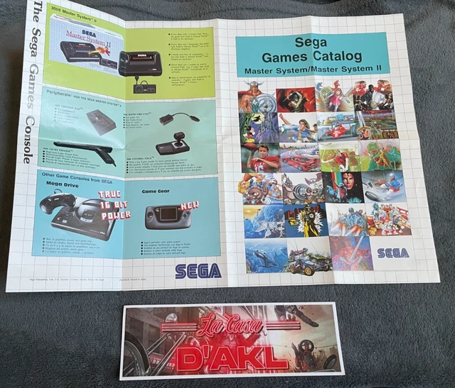 SEGA MASTER SYSTEM Catalogue Publicitaire SEGA Games Catalog EUR Très Bon état EUR 12,48 - FR