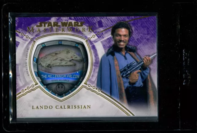 2018 Star Wars Masterwork Purple Emblem Millennium Falcon Lando /50 Nmmt *326177