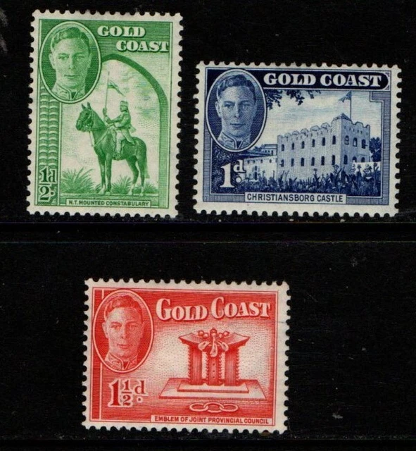 GHANA GOLD COAST 1948 King George VI ½d, 1d, 1½d SG135-37 Mint EUR 1,84 ...