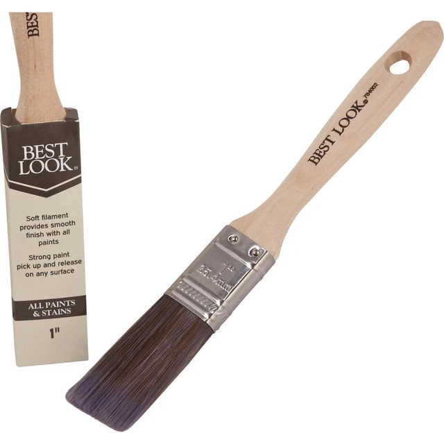 Best Look 1 In. Flat Polyester Paint Brush 784002 Best Look 784002 009326770550