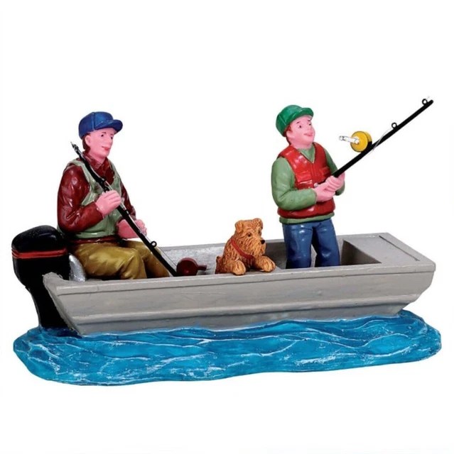 Lemax FAMILY FISHING TRIP #72521 Christmas Village Plymouth Corners Figurine NEW