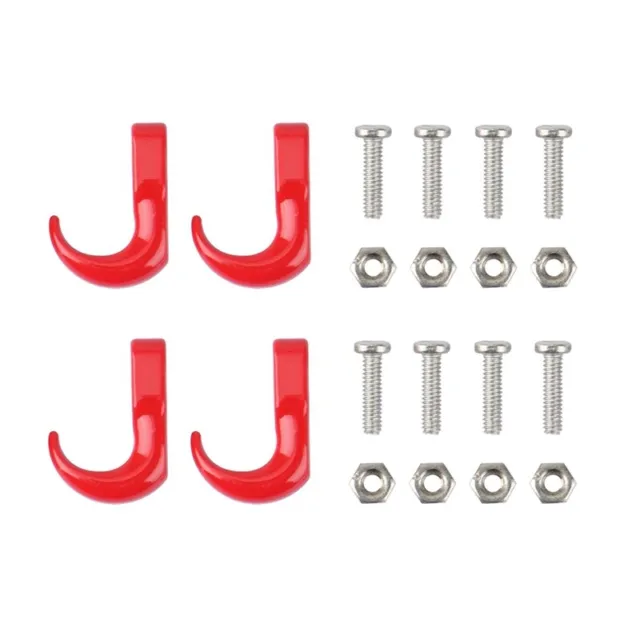4Pcs 16X11Mm Metal Trailer Tow Hook Shackle Rescue Hook for  TRX4M Axial4660