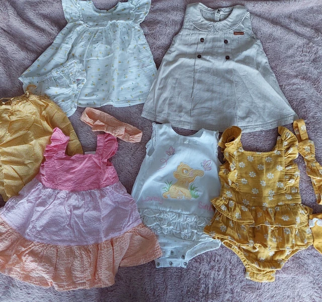 Baby Girl dresses and rompers 3-6 Months Summer big Bundle