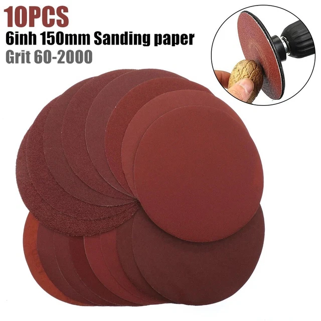 Polissage Papier de Verre Disques de Ponçage Gravier 60-2000 Protable