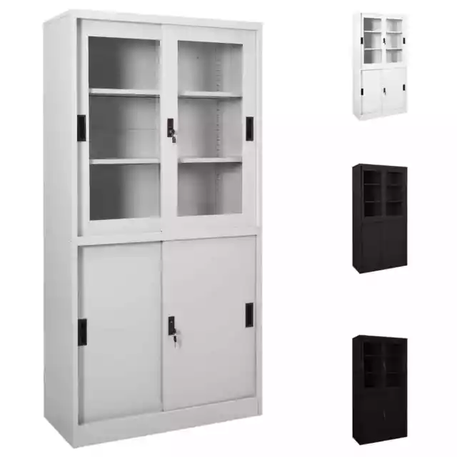 Office Cabinet with Sliding Door Filing Storage Cabinet Multi Colours vidaXL