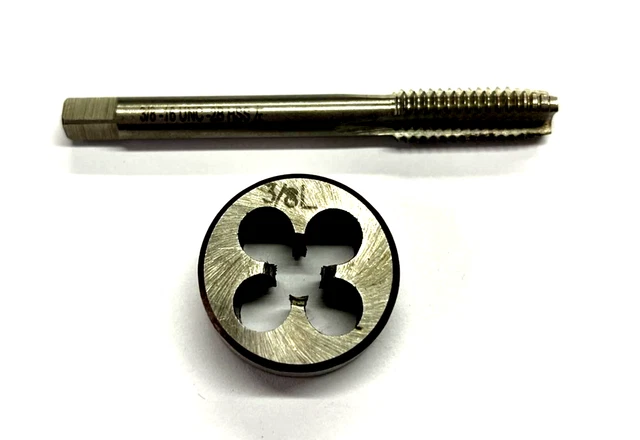 *NEW QUALITY* 3/8-16 UNC 2B High Speed Steel Machine Threading Tap & Die Set S27