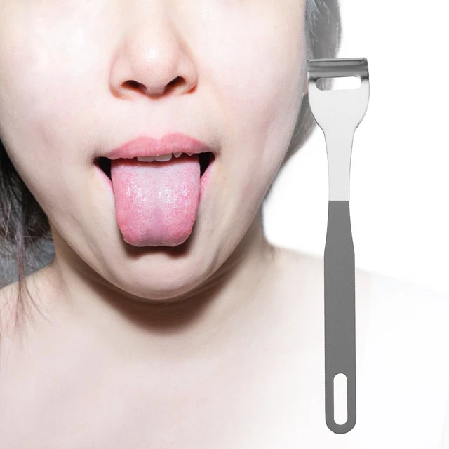 Proceso de pulido bucal raspador de limpieza de lengua fácil de usar compacto